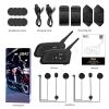 KUNFINE Motorcycle Bluetooth HeadsetSmart Bluetooth Headset for Motorcycle Helmets, Noise-Canceling Intercom, Long-Range & Hands-Free for Skiing and Climbing V6 Pro+(2 Pack) view 2