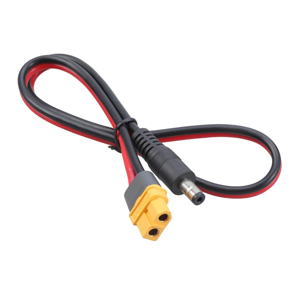 15A Female to DC5525/5521 Male Power Cable Extension Adapter Wire Line for FPV and Models Black 50cm Long FPV Power Adapter Line