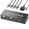 HDMI KVM Switch 2 Monitors 2 Computers, USB 3.0 4K60Hz Dual Monitor KVM Switch for 2 PC Share 2 Monitors and 1 Set of Keyboard Mouse and 4 USB Devices view 1