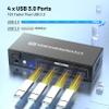 HDMI KVM Switch 2 Monitors 2 Computers, USB 3.0 4K60Hz Dual Monitor KVM Switch for 2 PC Share 2 Monitors and 1 Set of Keyboard Mouse and 4 USB Devices view 4