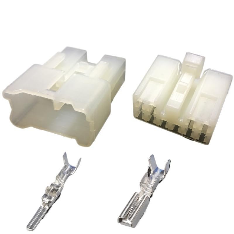 2.3mm Car CD Audio Power Plug 6/8 10 12 pin Harness Connector 7122-1360 Terminal Rubber Shell Sheath mg620153(10p,5sets)