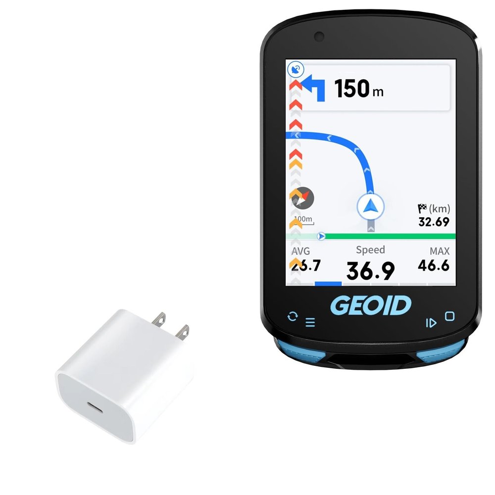 BoxWave Charger Compatible with GEOID CC600 GPS (2.4 in) - PD GAN miniCube (30W), 30W Tiny PD GAN Type-C Wall Charger - Winter White