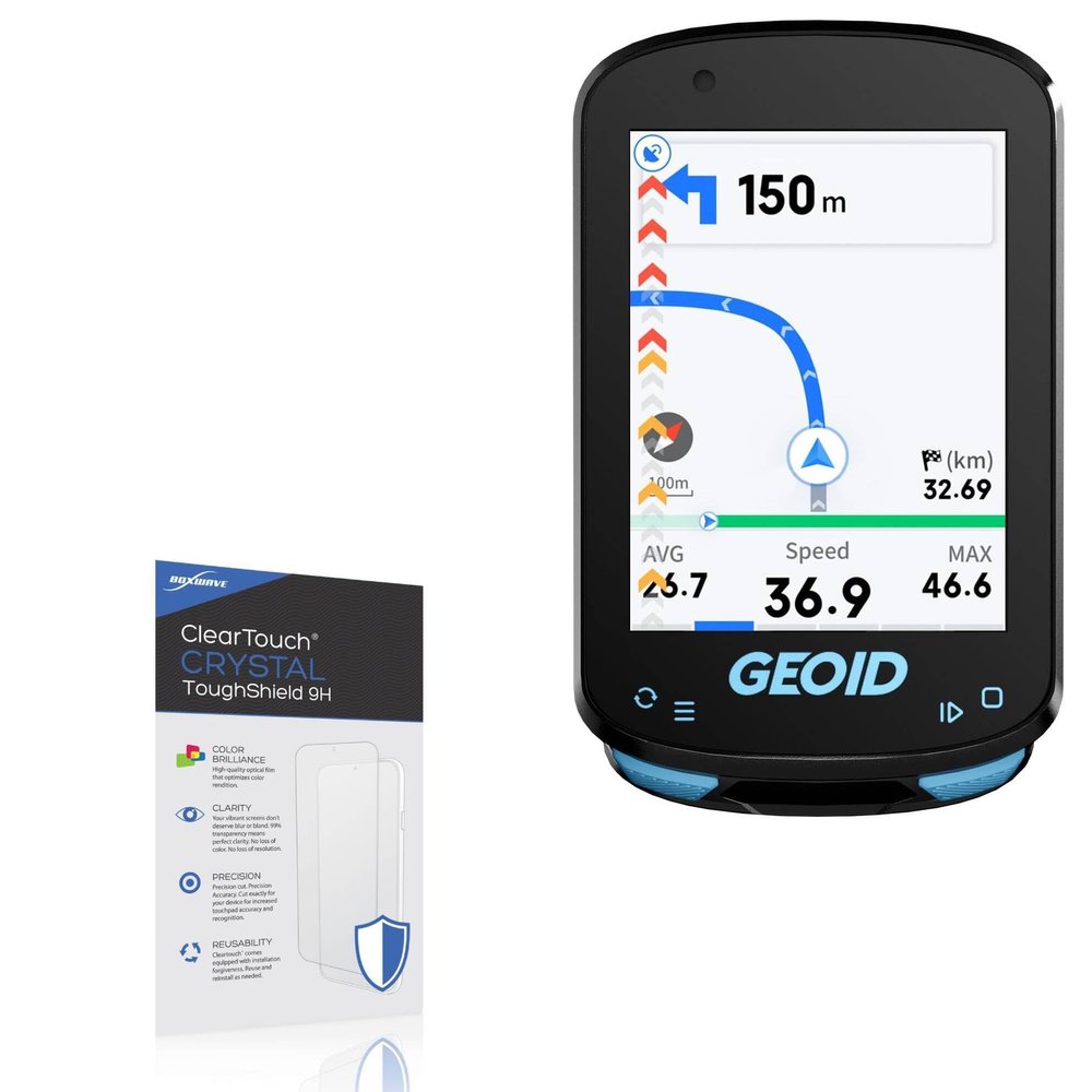 BoxWave Screen Protector Compatible With GEOID CC600 GPS (2.4 in) - ClearTouch Crystal ToughShield 9H (2-Pack), Clear 9H Tough Flexible Film Screen Protector