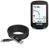 BoxWave Cable Compatible with GEOID CC600 GPS (2.4 in) - PowerDisplay PD Cable (6ft) - USB-C to USB-C (100W), LED Wattage Info Extra Long Braided Nylon - Jet Black view 1