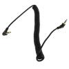 NUOBESTY Coiled 3.5mm Audio Cable with 90 Degree Right Angle Connectors, Retractable Aux for Headphones and Portable Stereo Devices, Sturdy Spring Cable for Travel and Home Audio view 1