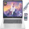 HP 17.3" Touchscreen Laptop Computer, Windows 11 Laptop 32GB RAM 2.5TB Storage (2TB SSD+512GB Docking Station Set), AMD Ryzen 5 7430U, HD+ 1600 x 900 Display, Copilot AI, SageNova Earphones, Silver view 1