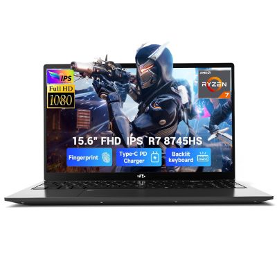 NIMO 15.6" IPS FHD-Gaming-Laptop-Computer, AMD Ryzen 7 8745HS 32GB DDR5 RAM 1TB SSD Radeon 780M-Graphics (8C/16T, up to 4.9GHz Beat R9 7940HS) 100W Type-C Charger Backlit Keyboard Fingerprint