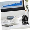HEALSOPTHY Portable Plug-in Speaker with Aux Input and Colorful LED Light, Mini Multimedia Desktop External Speaker for Computer and Laptop, Black Blue, USB Powered, Compatible with Dc5v view 4