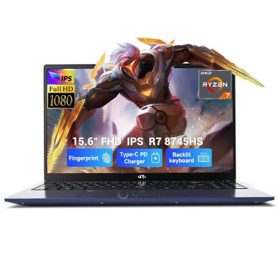 NIMO 15.6" IPS FHD-Gaming-Laptop-Computer, AMD Ryzen 7 8745HS 16GB DDR5 RAM 1TB SSD Radeon 780M-Graphics (8C/16T, up to 4.9GHz Beat R9 7940HS) 100W Type-C Charger Backlit Keyboard Fingerprint