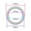 for B&W 7 Inch 174mm 125mm Rubber Edge Speaker Repair Ring Grey 2PCS view 2