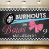7x5FT Burnouts or Bows Gender Reveal Photography Background What Will Baby Be Photo Backdrop Banner Polyester Fabric Shooting Supplies Party Studio Props Booth Video Decorations view 2
