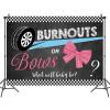 7x5FT Burnouts or Bows Gender Reveal Photography Background What Will Baby Be Photo Backdrop Banner Polyester Fabric Shooting Supplies Party Studio Props Booth Video Decorations view 3