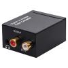 Optical to Analog - Fiber Coaxial Signal, R/L Audio Converter, Integrated Amplifier, 3.5mm Jack Link, Home Cinema Gear, Small Black Station for Digital Television Speaker Sound Accessory view 1