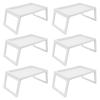6 Set Modern Lap Desks Foldable Laptop Desk Tray Table Computer Bed Stand White view 1
