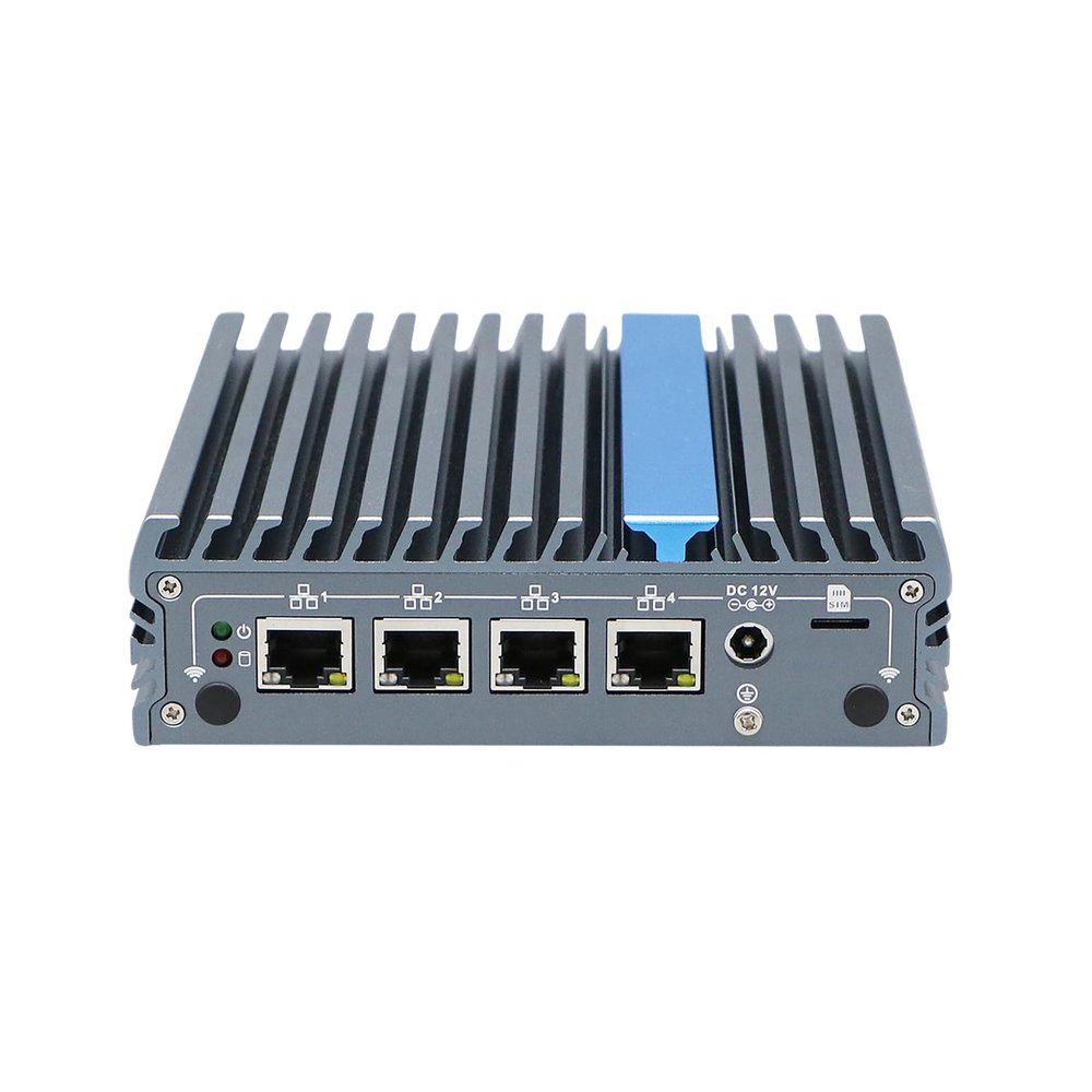 ANDAQI Firewall Appliance, Mini PC, OPNsense, VPN, Router PC, N100, RX23, 4 x 2.5GbE LAN, Expandable Wide-Voltage 9-36V / WiFi / 4G / CAN, 4G RAM, 128G SSD