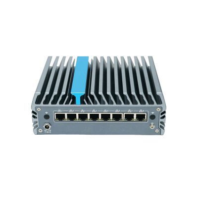 ANDAQI Base DIN Rail Micro Firewall Appliance with vPro, Mini PC, OPNsense, VPN, Ultra 5 125U, RX24, 7 x I226-V, 1 x I226-LM LAN, AI Boost NPU, 48G RAM, 256G SSD