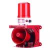 Industrial Sound and Light Alarm Siren, 0-120dB Adjustable Volume Safety Siren Alarm, Waterproof LED Strobe Light for Ports, Tunnels view 1