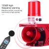 Industrial Sound and Light Alarm Siren, 0-120dB Adjustable Volume Safety Siren Alarm, Waterproof LED Strobe Light for Ports, Tunnels view 3