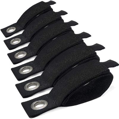 6 PCS Extension Cord Holder, Extension Cord Strap, Cable Organizer Straps for Cords Hoses, Heavy Duty Cord Wrap Keeper with Grommet for Hanging, Suitable for Cords (3XL)