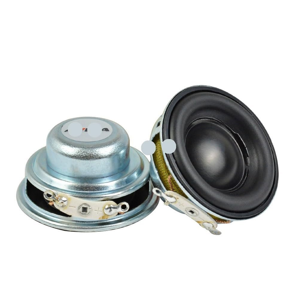 YaKaBui Audio 2Pcs 40MM 4 Ohm 5W Full Range Speaker Rubber Side NdFeB Magnetic Mini Portable Loudspeaker Sound Home Theater
