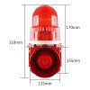 120dB Industrial Siren Alarm with Remote Control, Security Sound and Light Alarm, Waterproof Emergency Strobe Lights for Schools, Shopping Malls, Ports, Railway Crossings view 2