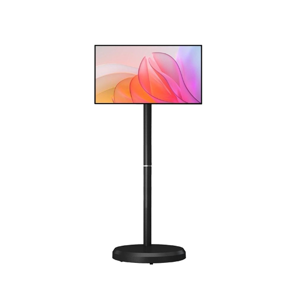 21.5 Inch Portable Smart TV Touchscreen Wheels Stand Full Rotation for Home Office Outdoor Use(Black,4GB+64GB)