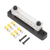 12V-48V Power Distribution Block 150A Electrical Bus Bar with 1/4 Inch Stud Terminal for Marine Boat Applications, 6-Stud 150 Amp Current Distributor view 1