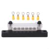 12V-48V Power Distribution Block 150A Electrical Bus Bar with 1/4 Inch Stud Terminal for Marine Boat Applications, 6-Stud 150 Amp Current Distributor view 2
