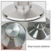 Alipis Aluminum Turntable Weight Stabilizer for Vinyl Records, Disc Clamp with Shock Absorption, Silver Record Player Accessory for Vinyl Turntables view 4