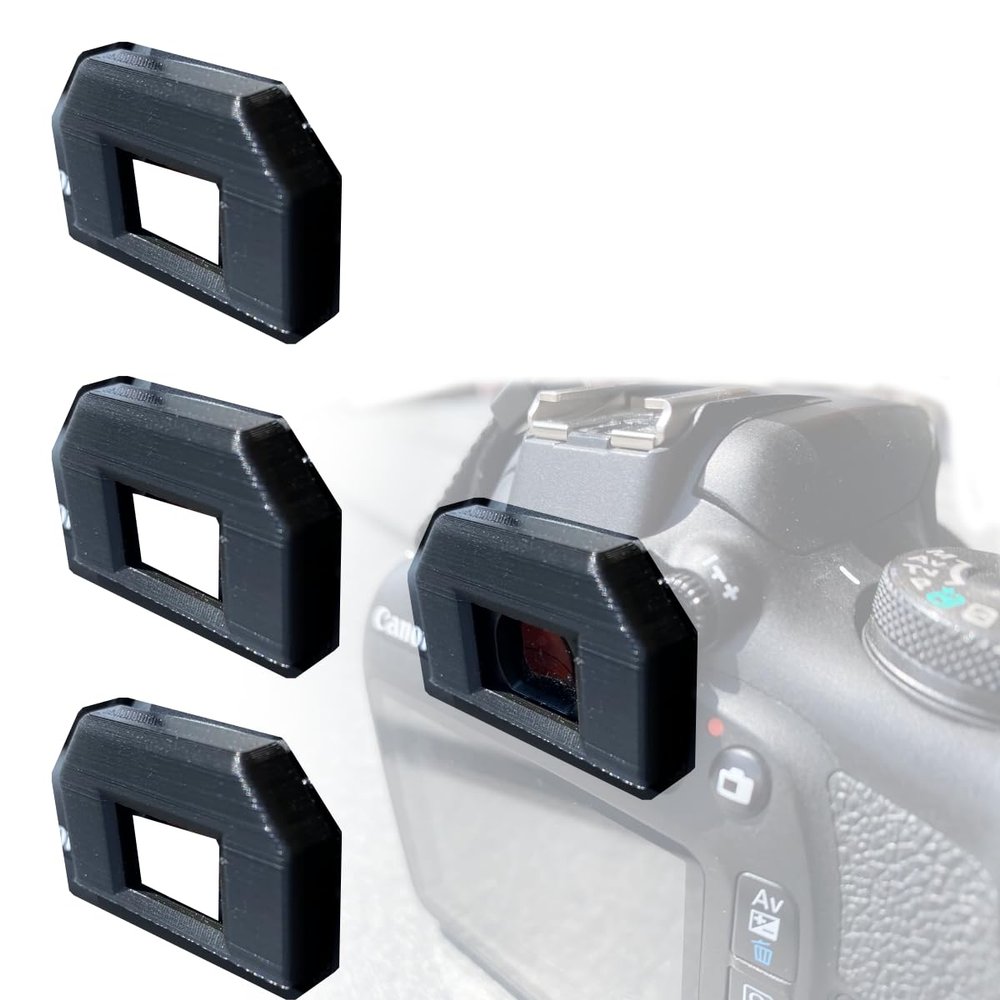 Replacement Eyecup for Canon EOS & Rebel DSLR Select Cameras - Secure Fit Anti-Loss Viewfinder Cover Compatible with EOS 400D, Rebel T7, 60D, 1100D Models-7Pcs (Yellow)