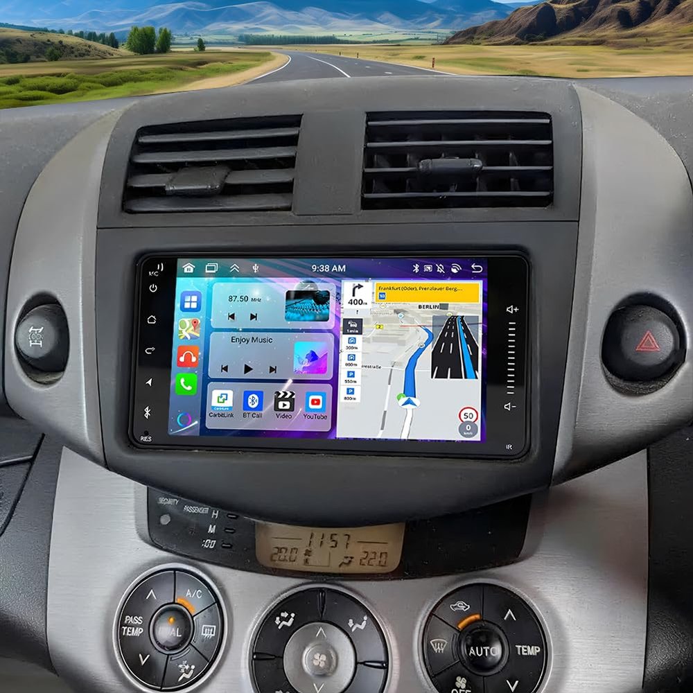 7" Car Radio Stereo Upgrade for Toyota RAV4 2007-2011 Support JBL, Touchscreen Car Stereo with Wireless Carplay Andorid Auto Head Unit Mirror Link GPS WiFi FM RDS Bluetooth SWC Backup Camera