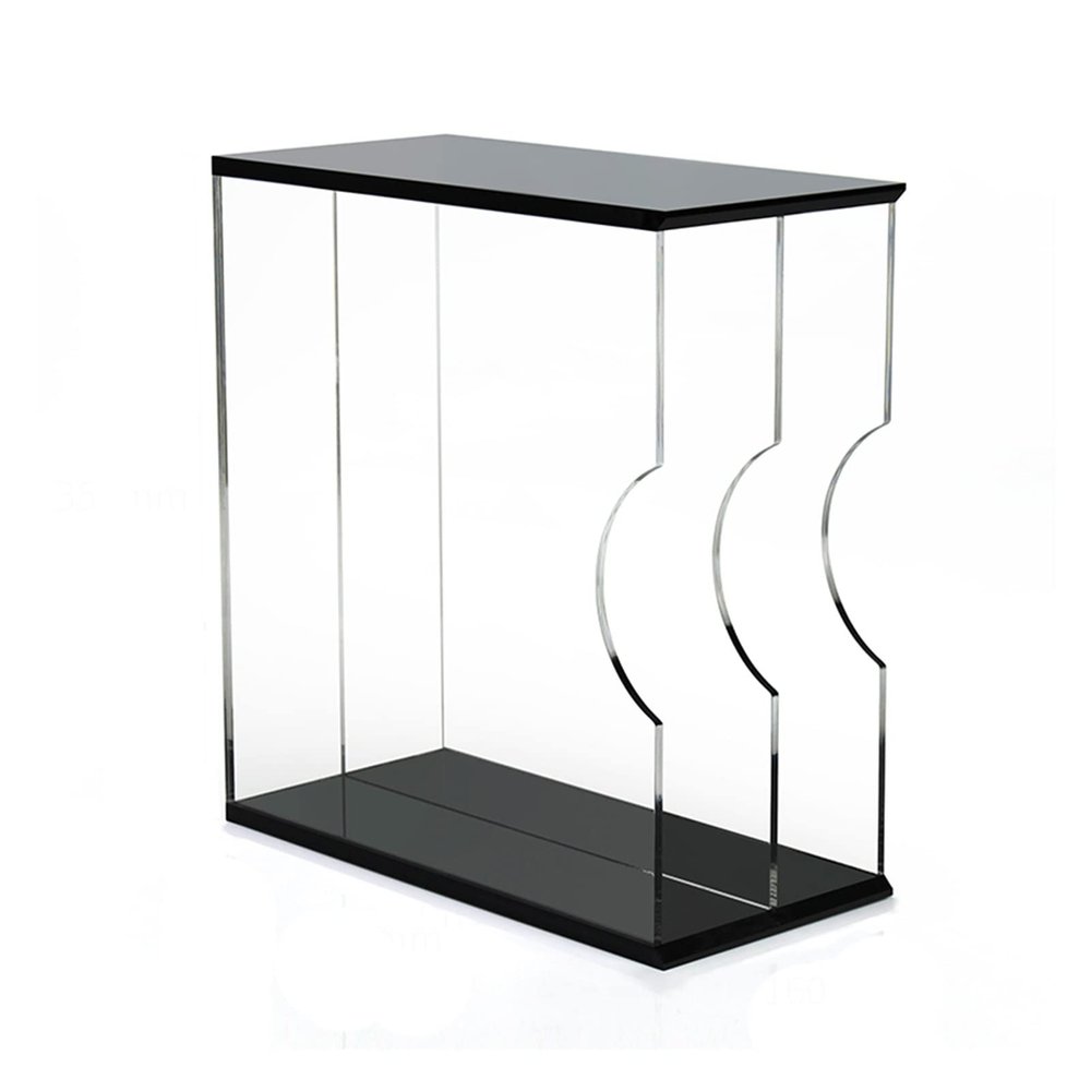 DJVHSRI Cd Record Storage Rack Vinyl Album Collection Rack Acrylic Record Disc Lp Storage Bedroom Living Room Transparent Display Shelf Record Storage Holder,B