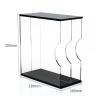 DJVHSRI Cd Record Storage Rack Vinyl Album Collection Rack Acrylic Record Disc Lp Storage Bedroom Living Room Transparent Display Shelf Record Storage Holder,B view 2