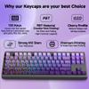 133 Aesthetic Shine Through PBT Keycaps, Purple Gradient, Long Lasting & No Fade, Modern Topographic Keycaps for Mechanical Keyboard - Ergonomic (Doubleshot, MX, Fit All Layout,Cherry) view 2
