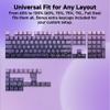 133 Aesthetic Shine Through PBT Keycaps, Purple Gradient, Long Lasting & No Fade, Modern Topographic Keycaps for Mechanical Keyboard - Ergonomic (Doubleshot, MX, Fit All Layout,Cherry) view 3