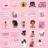 50PCS Pink Vision Board Stickers Black Girl Magic Sticker Motivational & Inspirational Sticker Empowerment and Inspirational Theme view 2