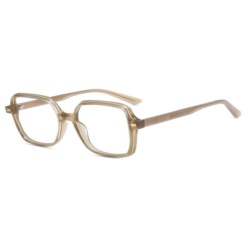 Firmoo Blue Light Blocking Glasses for Women/Men Anti Eyestrain Computer Eyeglasses Square Frame 0.75x Brown
