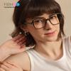 Firmoo Blue Light Blocking Glasses for Women/Men Anti Eyestrain Computer Eyeglasses Square Frame 0.75x Brown view 3