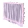monitor cover cute Lace Fabric Door Curtain TV Circle Can Be Flipped Dust Cover Monitor Screen Home Decorations With Elastic(Pink,27-32inches) view 1