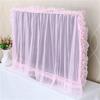 monitor cover cute Lace Fabric Door Curtain TV Circle Can Be Flipped Dust Cover Monitor Screen Home Decorations With Elastic(Pink,27-32inches) view 2