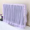monitor cover cute Lace Fabric Door Curtain TV Circle Can Be Flipped Dust Cover Monitor Screen Home Decorations With Elastic(Pink,27-32inches) view 3