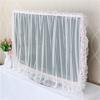 monitor cover cute Lace Fabric Door Curtain TV Circle Can Be Flipped Dust Cover Monitor Screen Home Decorations With Elastic(Pink,27-32inches) view 4