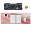 Pink Marble Gaming Mouse Pad Non-Slip Rubber Base XL Mousepad with Stitched Edges,Waterproof Washable Mouse Mat for Desk Home Office Gaming 31.5"x11.8" view 3