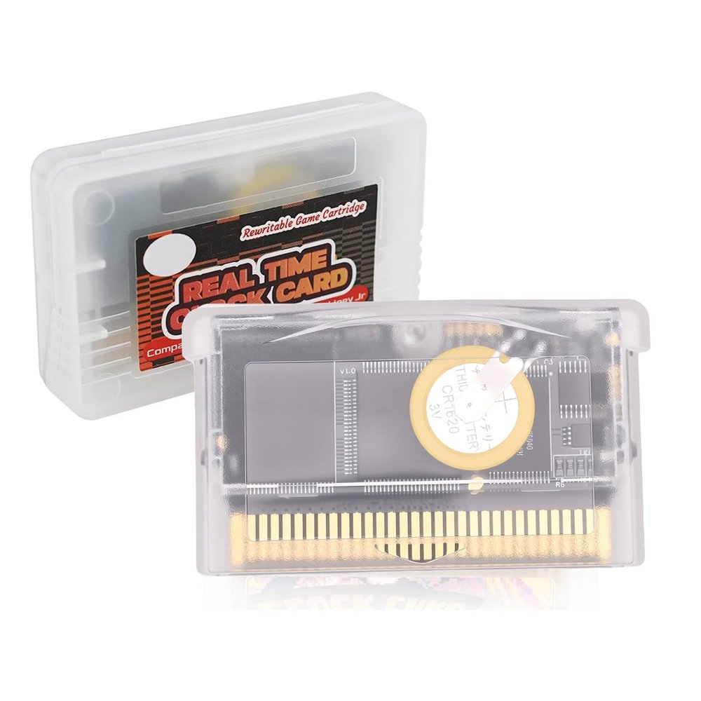 Gugxiom Rewriteable Flash Cartridge for GBA SP DS GBC Game Boy, Solar Powered RTC 32MB 1MB, Fits JR & GBxcart, Save & Play Multiple Games
