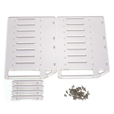Tyenaza Hard Drive Rack Hard Drive Bracket Enclosure 4/6/8/10 Bay Acrylic DIY Cooling Solution for Multiple 3.5" HDDs Hard Drive Cage Rack Mount Hard Drive (8 Bay)