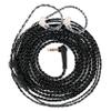 1.5 Meter QDC in Ear Monitor Cable CCA CRA IEM Extension Headphone Cable Cords for EDX PRO/Castor/KZ ZS10 PRO/ZAR/ZAX/ZAS/AS16/ZSNPRO, CCZ 4N OFC Silver-Plated Wire (Inky, Recessed 2 Pins, 3.5mm Plug) view 1