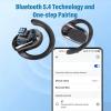 PAVUN Open Bluetooth Earphones, Large Ear Hook Wireless Earbuds, High-Definition Stereo Earmuff Earphones, Sports Specific Earphones, Media Control, Suitable for Commuting (Black) view 3