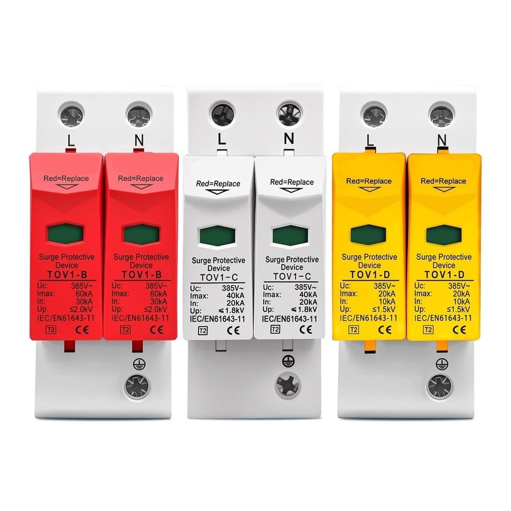 SP-D House Surge Protector Protection Protective Low-Voltage Arrester Device 10-20kA 20-40kA 30-60kA 275V 385V 420V(10-20kA,AC 2P 385V)
