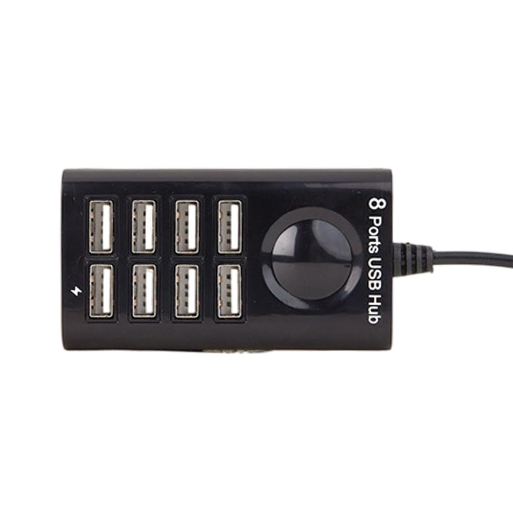 APGLSXY USB 2.0 Hub 8 Socket Fast Speed 480Mbps Data Transfer Cable 100CM Cable Included for Various USB Devices