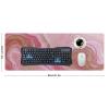Pink Marble Gaming Mouse Pad Non-Slip Rubber Base XL Mousepad with Stitched Edges,Waterproof Washable Mouse Mat for Desk Home Office Gaming 31.5"x11.8" view 4